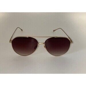 Diff Eyewear "Dash" Brushed Gold + Coffee Gradient Aviator  Modern 100% UVA